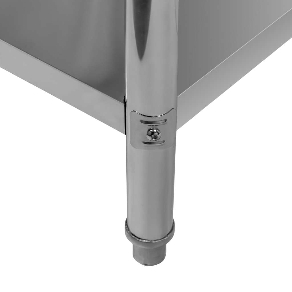 Stół ze stali nierdzewnej przyścienny z półką Mega-M X STANDARD S-60 cm G-60 cm H-85 cm N - obrazek 10