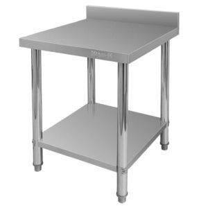 Stół ze stali nierdzewnej przyścienny z półką Mega-M X STANDARD S-60 cm G-60 cm H-85 cm N