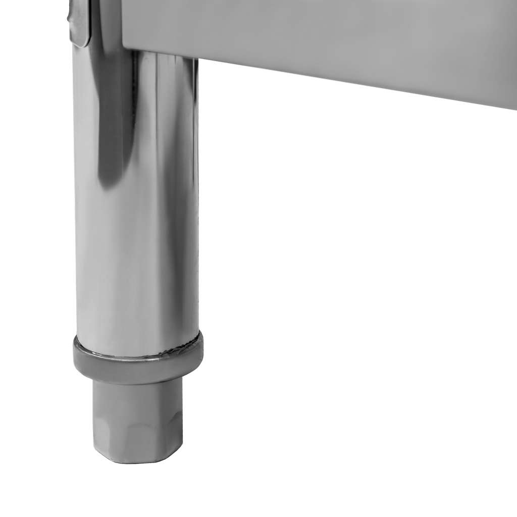 Stół ze stali nierdzewnej centralny z półką Mega-M X STANDARD S-60 cm G-60 cm H-85 cm N - obrazek 10