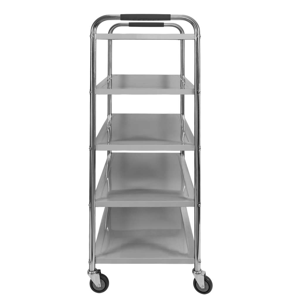 Wózek kelnerski ze stali nierdzewnej 5-półkowy Mega-M X STANDARD S-86 cm G-54 cm H-154 cm N - obrazek 4