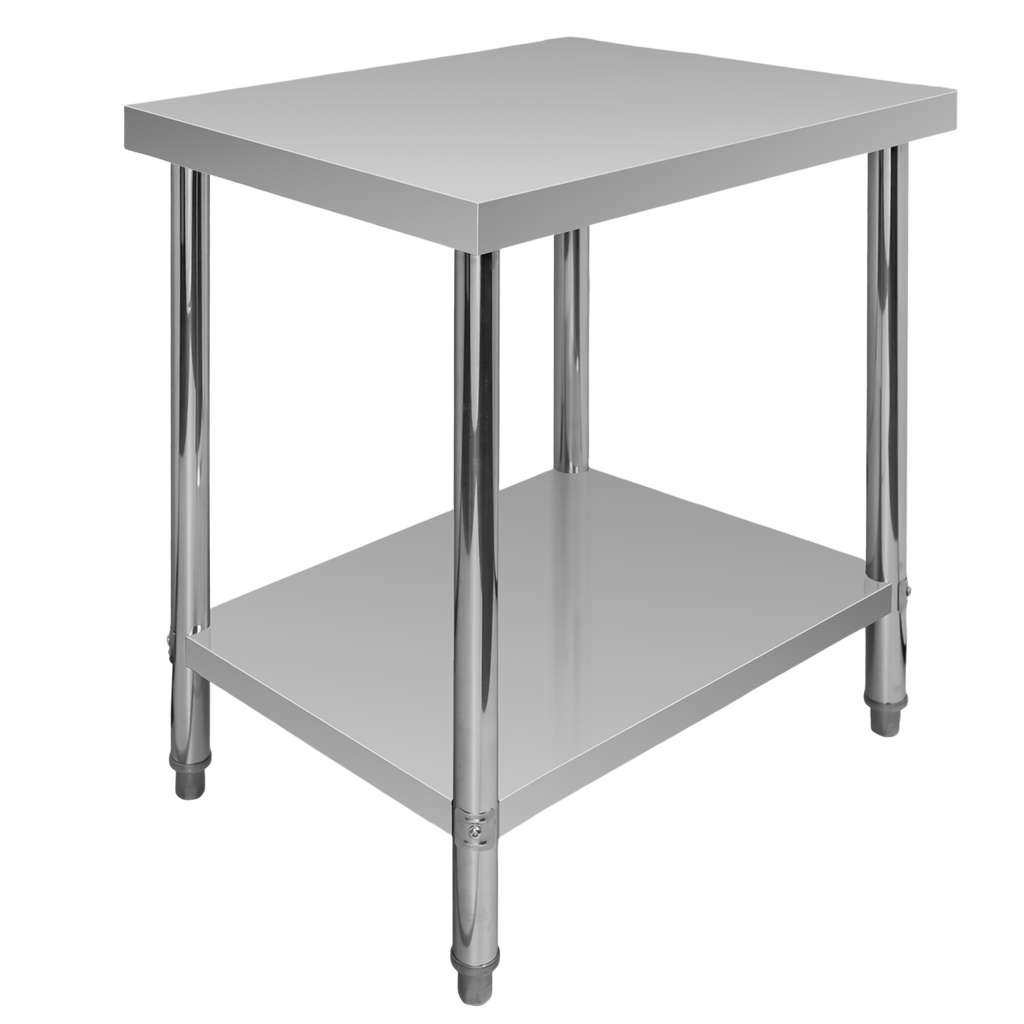 Stół ze stali nierdzewnej centralny z półką Mega-M X STANDARD S-60 cm G-60 cm H-85 cm N - obrazek 3