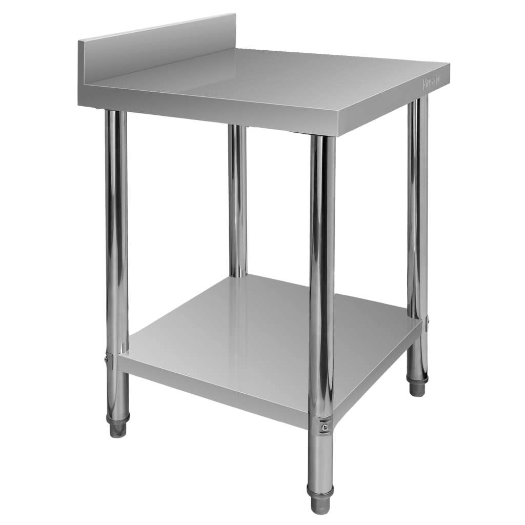 Stół ze stali nierdzewnej przyścienny z półką Mega-M X STANDARD S-60 cm G-60 cm H-85 cm N - obrazek 3