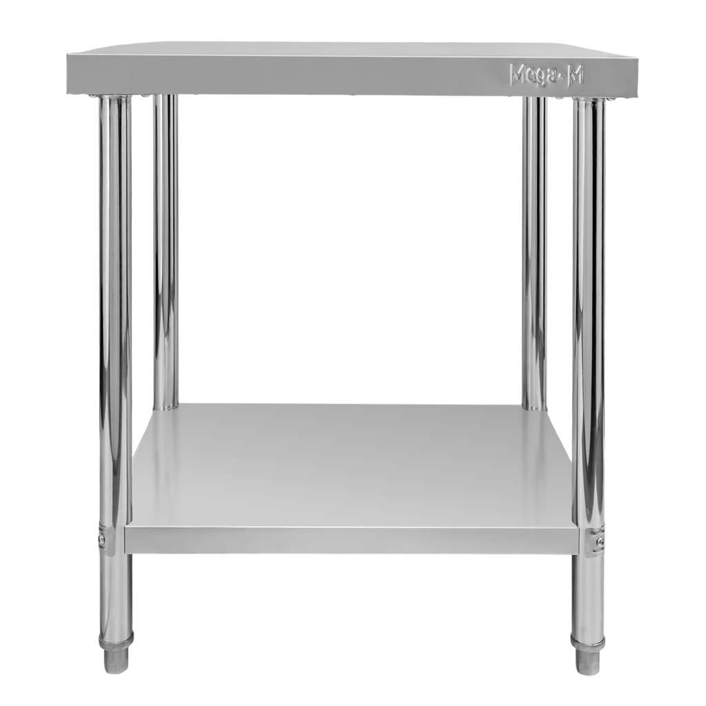 Stół ze stali nierdzewnej centralny z półką Mega-M X STANDARD S-60 cm G-60 cm H-85 cm N - obrazek 2