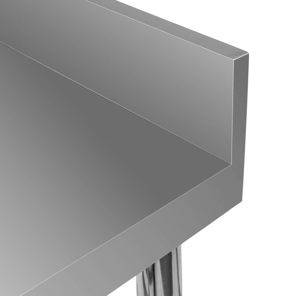 Stół ze stali nierdzewnej przyścienny z półką Mega-M X STANDARD S-60 cm G-60 cm H-85 cm N - obrazek 7