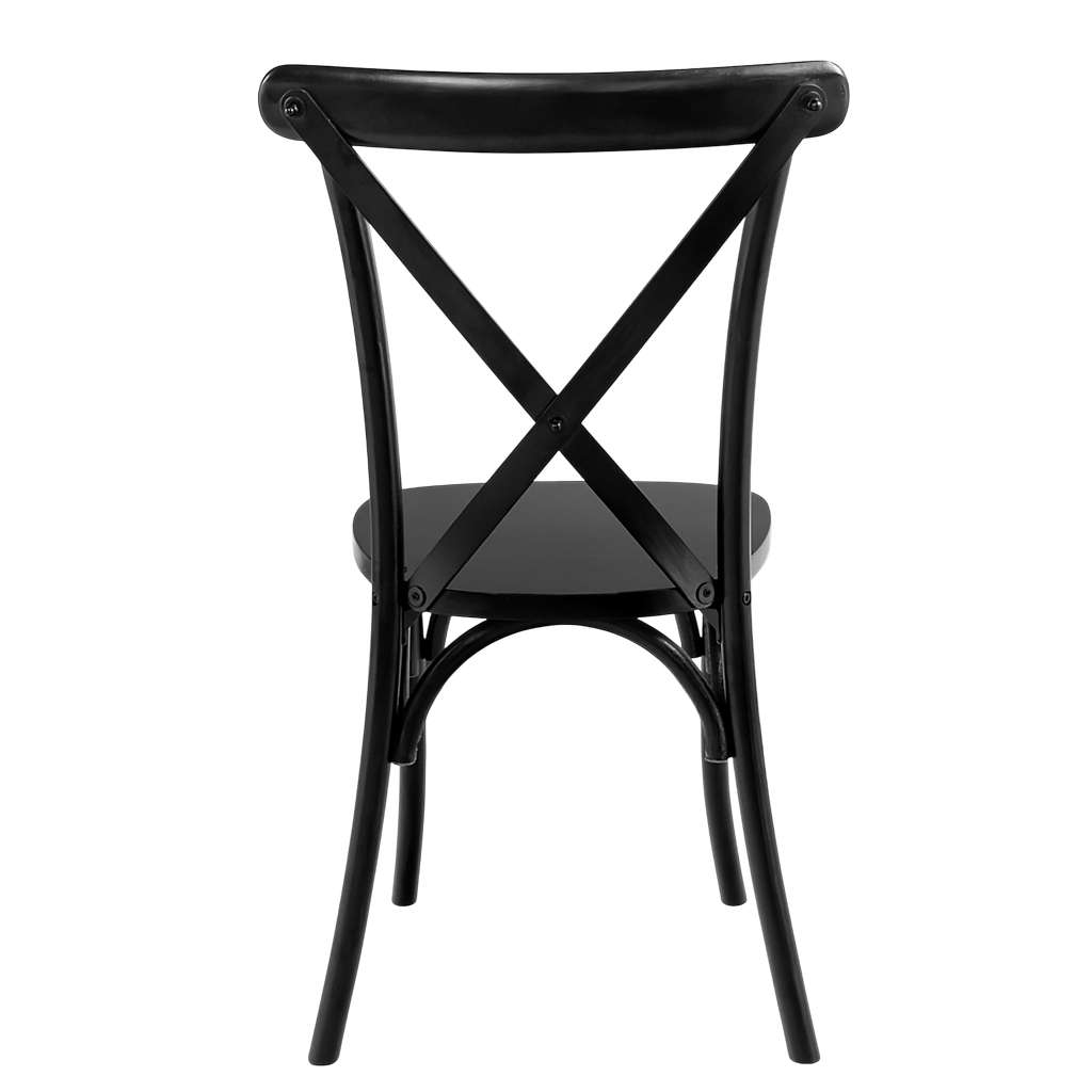 Krzesło drewniane bankietowe kuchenne rustykalne FURVERO BOHO drewno bukowe czarny ZESTAW 24 szt N - obrazek 8