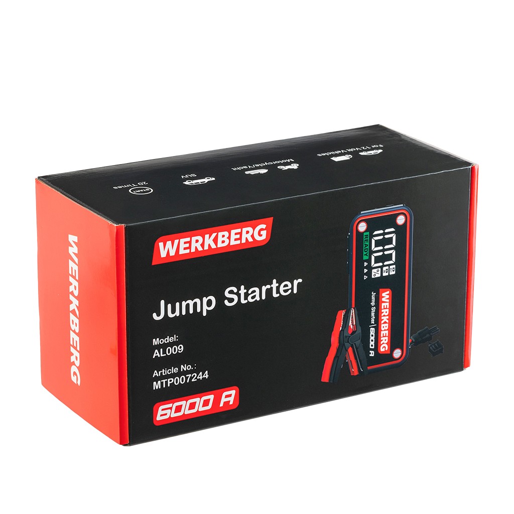 Powerbank rozruchowy WERKBERG AL009 3000A/6000A 36000mAh N - obrazek 13