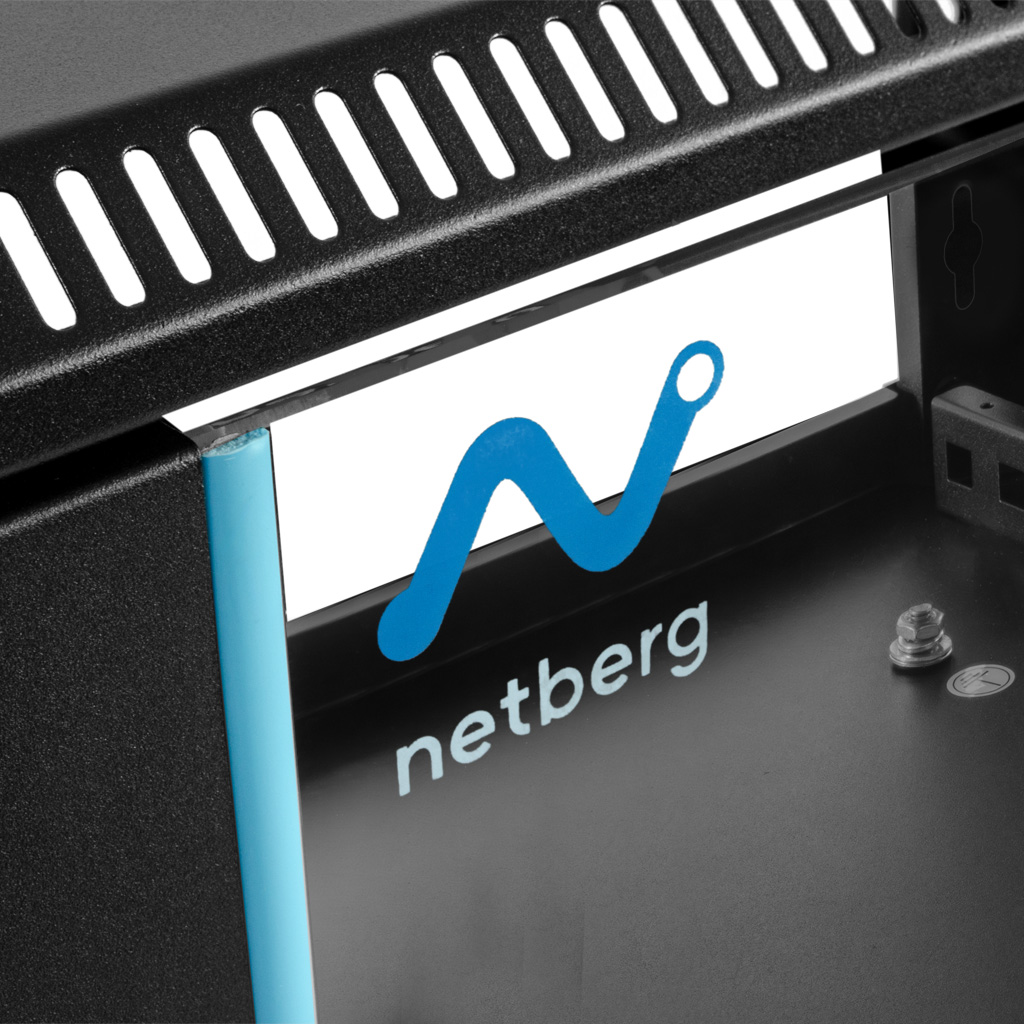 Szafa Rack NETBERG BASIC 19" 6U 330x600x400 wisząca czarny N - obrazek 4