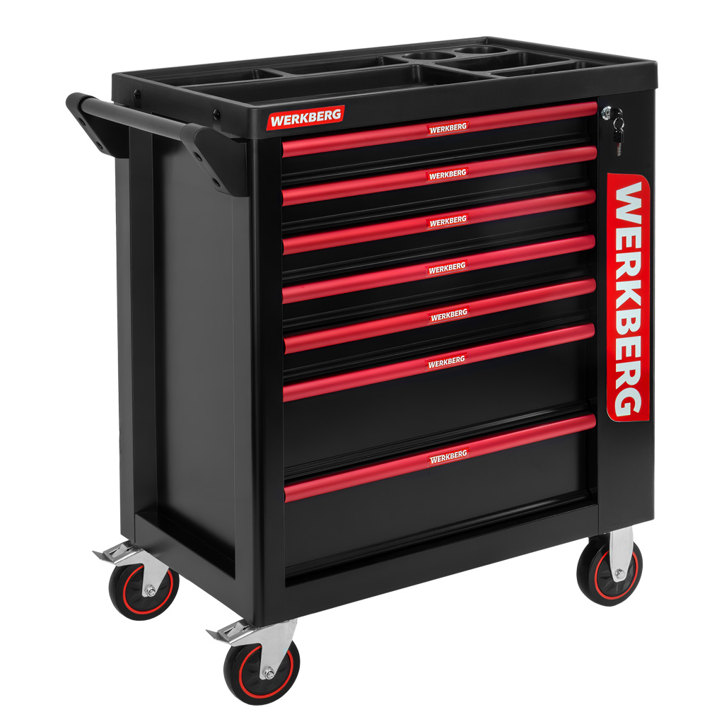 Szafka wózek narzędziowy WERKBERG PRO 7 szuflad bez narzędzi N - obrazek 2