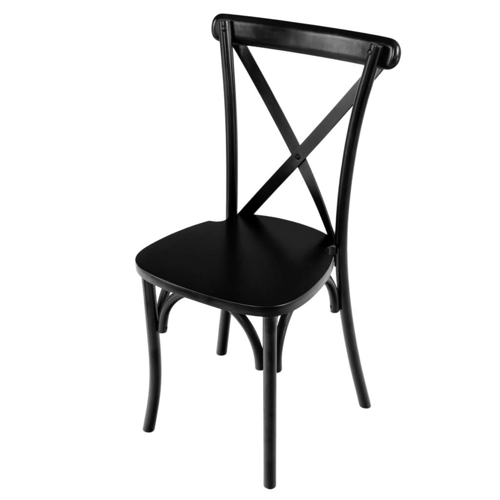 Krzesło drewniane bankietowe kuchenne rustykalne FURVERO BOHO drewno bukowe czarny ZESTAW 8 szt N - obrazek 12