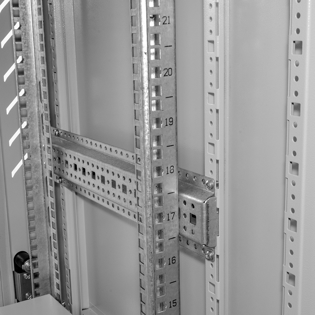 Szafa Rack NETBERG 19" 22U 600x600 stojąca szary N - obrazek 4