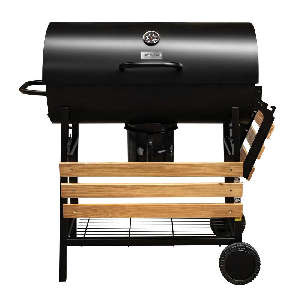 Grill ogrodowy węglowy BERGMANN beczkowy 70x35 N - obrazek 2
