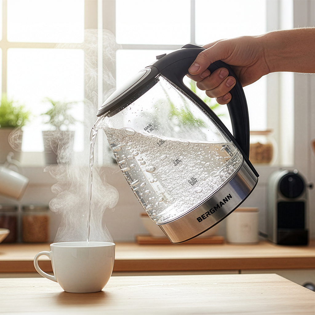 Czajnik elektryczny szklany BERGMANN ZH003 1,8L 2200W podstawa inox pokrywa na przycisk N - obrazek 6