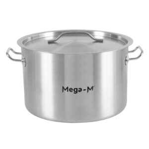 Garnek gastronomiczny niski z pokrywką Mega-M Standard 23l śr. 35 cm x h 12 cm N
