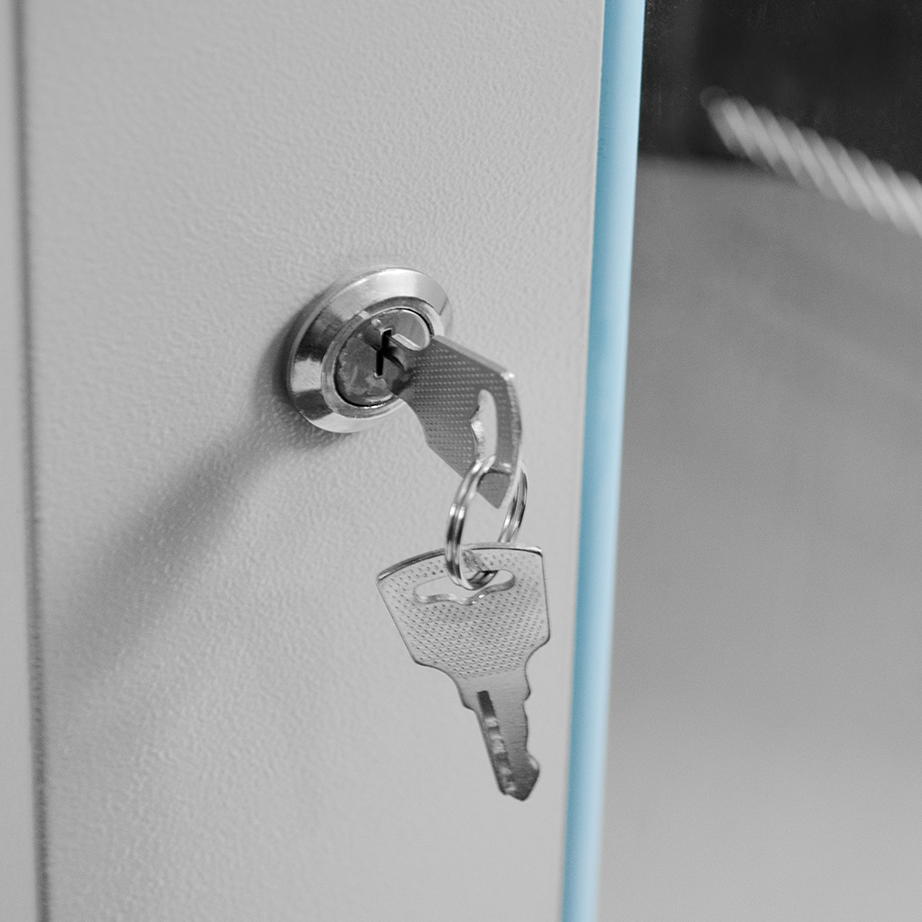 Szafa Rack NETBERG 19" 15U 750x600x600 wisząca szary N - obrazek 8