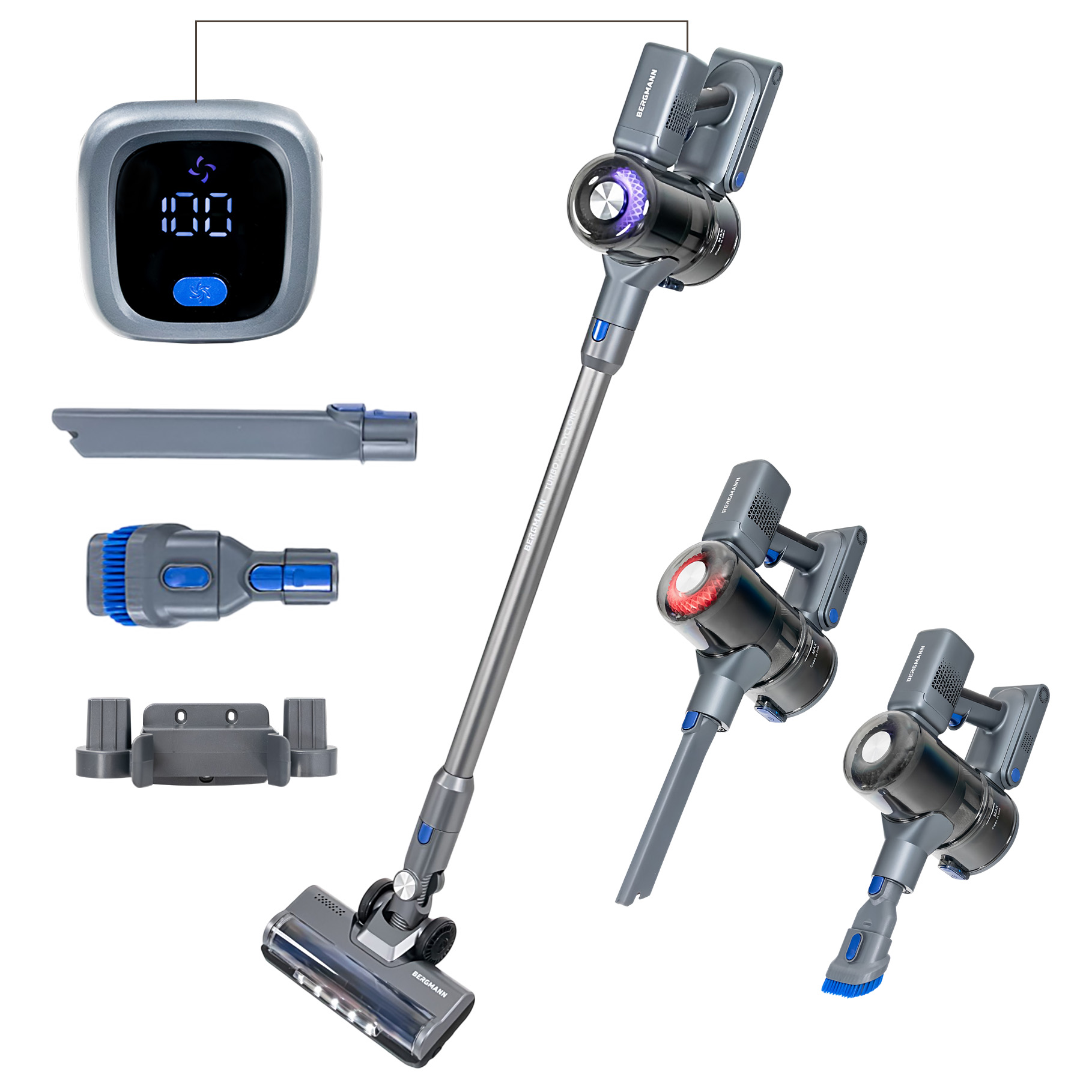 Odkurzacz bezprzewodowy pionowy BERGMANN HAX 125 450W N - obrazek 13