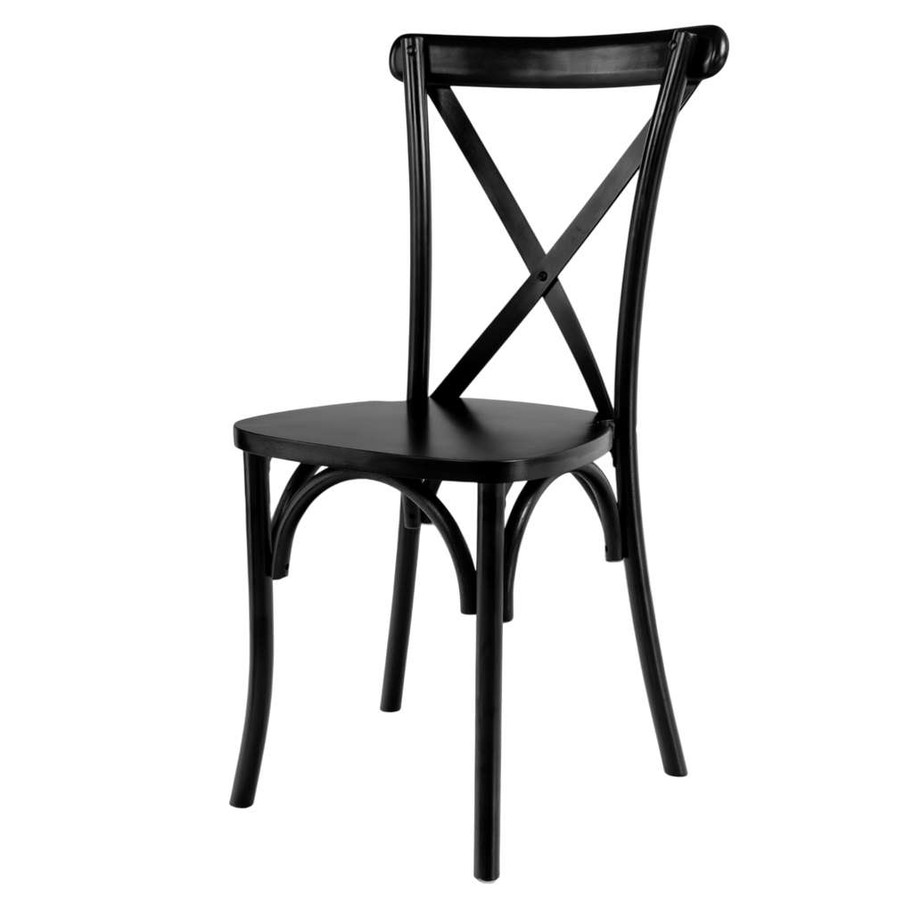 Krzesło drewniane bankietowe kuchenne rustykalne FURVERO BOHO drewno bukowe czarny ZESTAW 12 szt N - obrazek 7