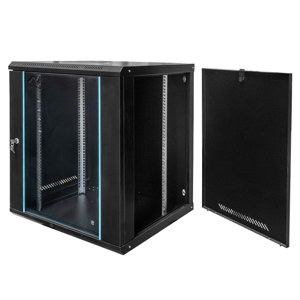Szafa Rack NETBERG 19" 15U 750x600x600 wisząca czarny N - obrazek 2