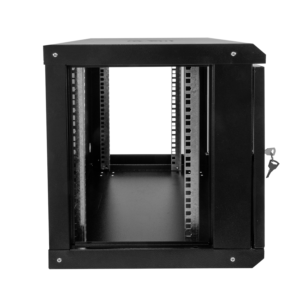 Szafa Rack NETBERG 19" 9U 450x600x400 wisząca drzwi perforowane czarny N - obrazek 4