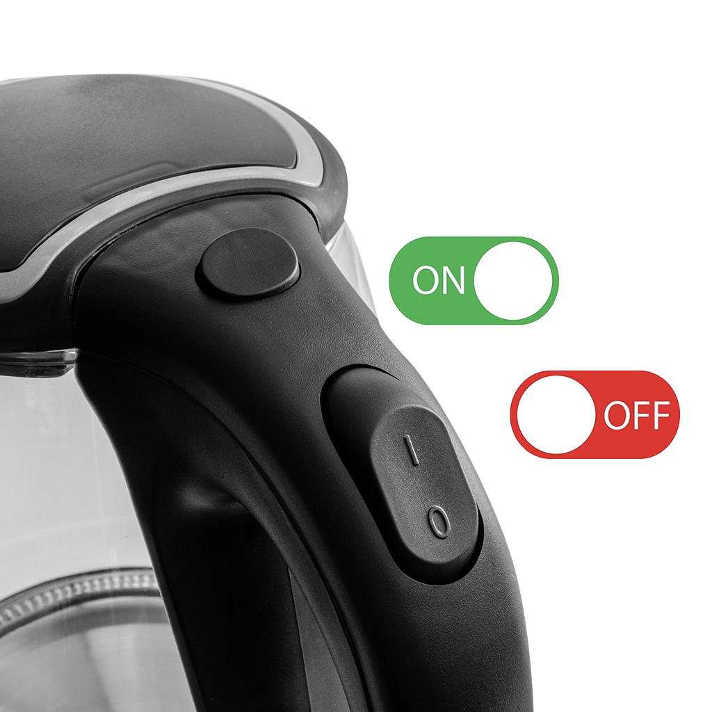 Czajnik elektryczny szklany BERGMANN ZH003 1,8L 2200W podstawa inox pokrywa na przycisk N - obrazek 10