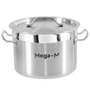 Garnek gastronomiczny średni z pokrywką Mega-M PRO 14l śr. 30 cm x h 20 cm N