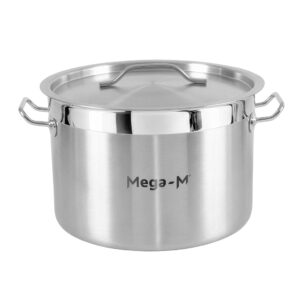 Garnek gastronomiczny średni z pokrywką Mega-M PRO 17l śr. 32 cm x h 22 cm N