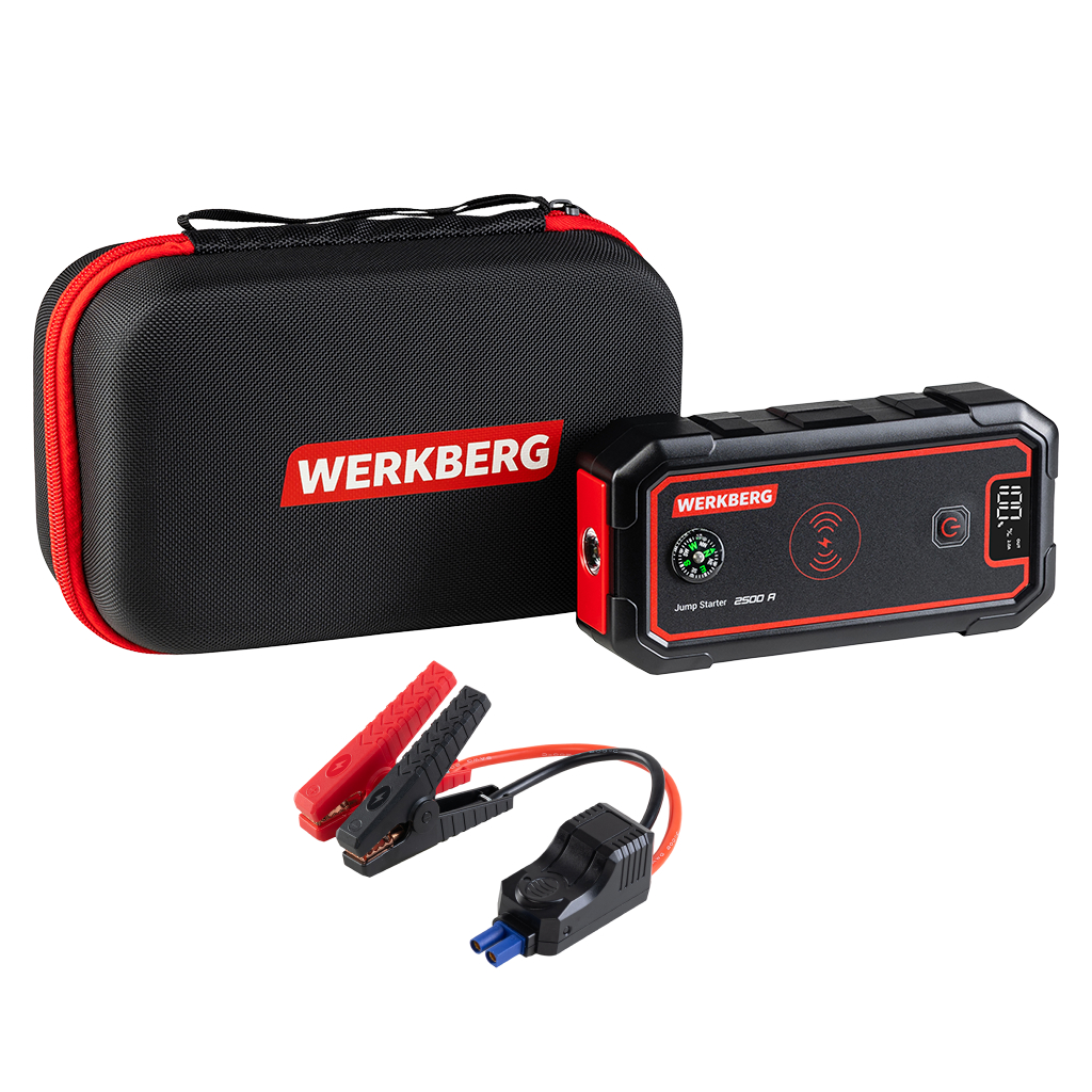 Powerbank rozruchowy WERKBERG AL005 1500A/2500A 23800mAh ładowarka bezprzewodowa N