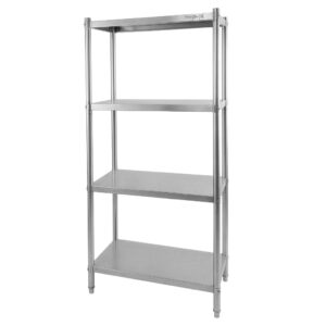 Regał ze stali nierdzewnej skręcany z 4 półkami Mega-M X STANDARD S-80 cm G-40 cm H-180 cm N