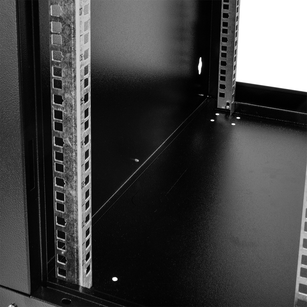 Szafa Rack NETBERG 19" 9U 450x600x400 wisząca drzwi perforowane czarny N - obrazek 5