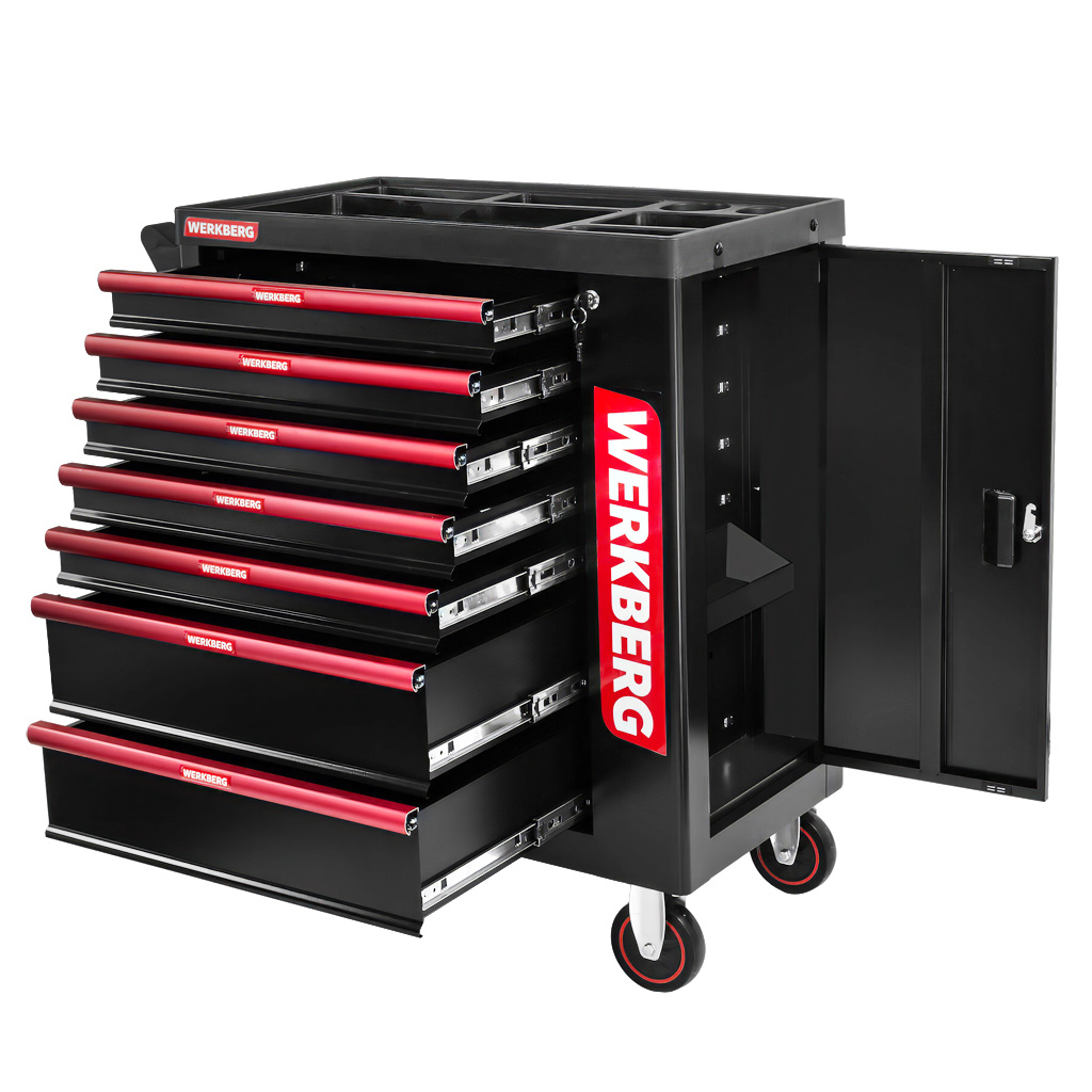 Szafka wózek narzędziowy WERKBERG PRO 7 szuflad bez narzędzi N - obrazek 6