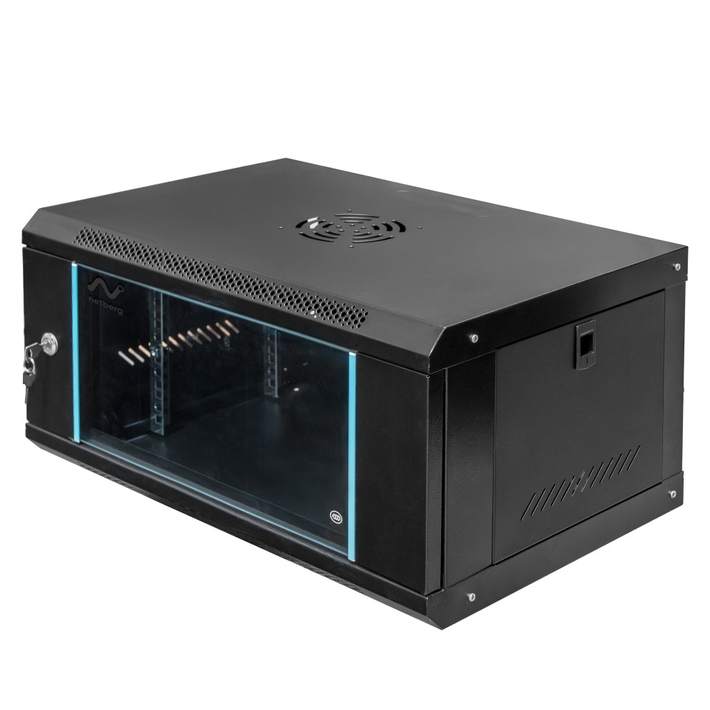 Szafa Rack NETBERG 19" 6U 300x600x400 wisząca czarny N
