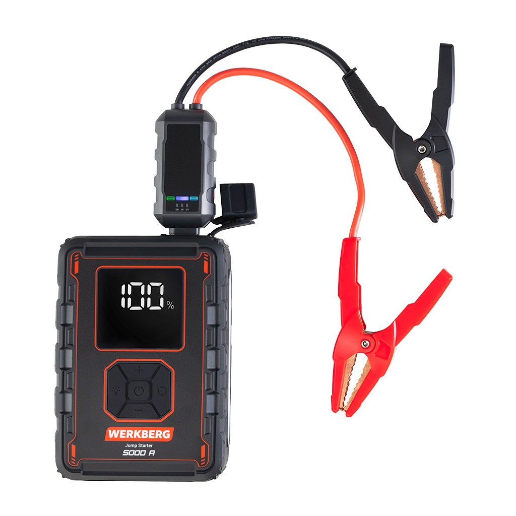 Powerbank rozruchowy WERKBERG AL008 2500A/5000A 32000mAh kompresor N - obrazek 7