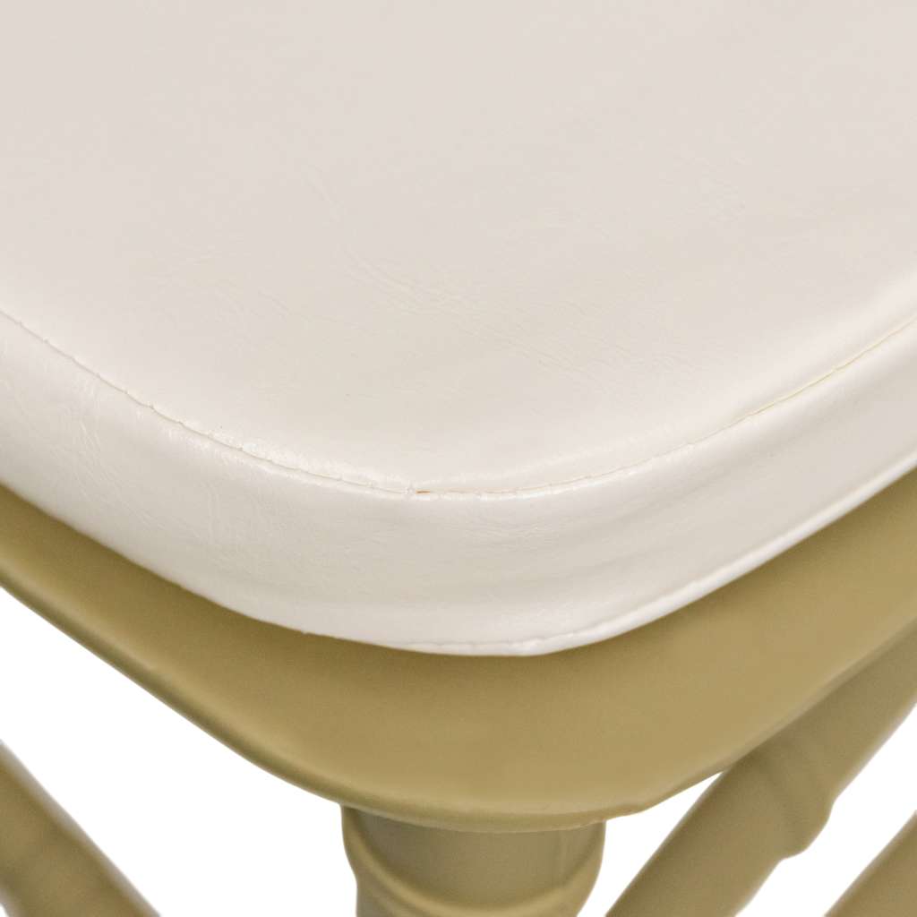 Krzesło bankietowe weselne FURVERO CHIAVARI PP poduszka ekoskóra kolor szampański-pistacjowy ZESTAW 12 szt N - obrazek 13