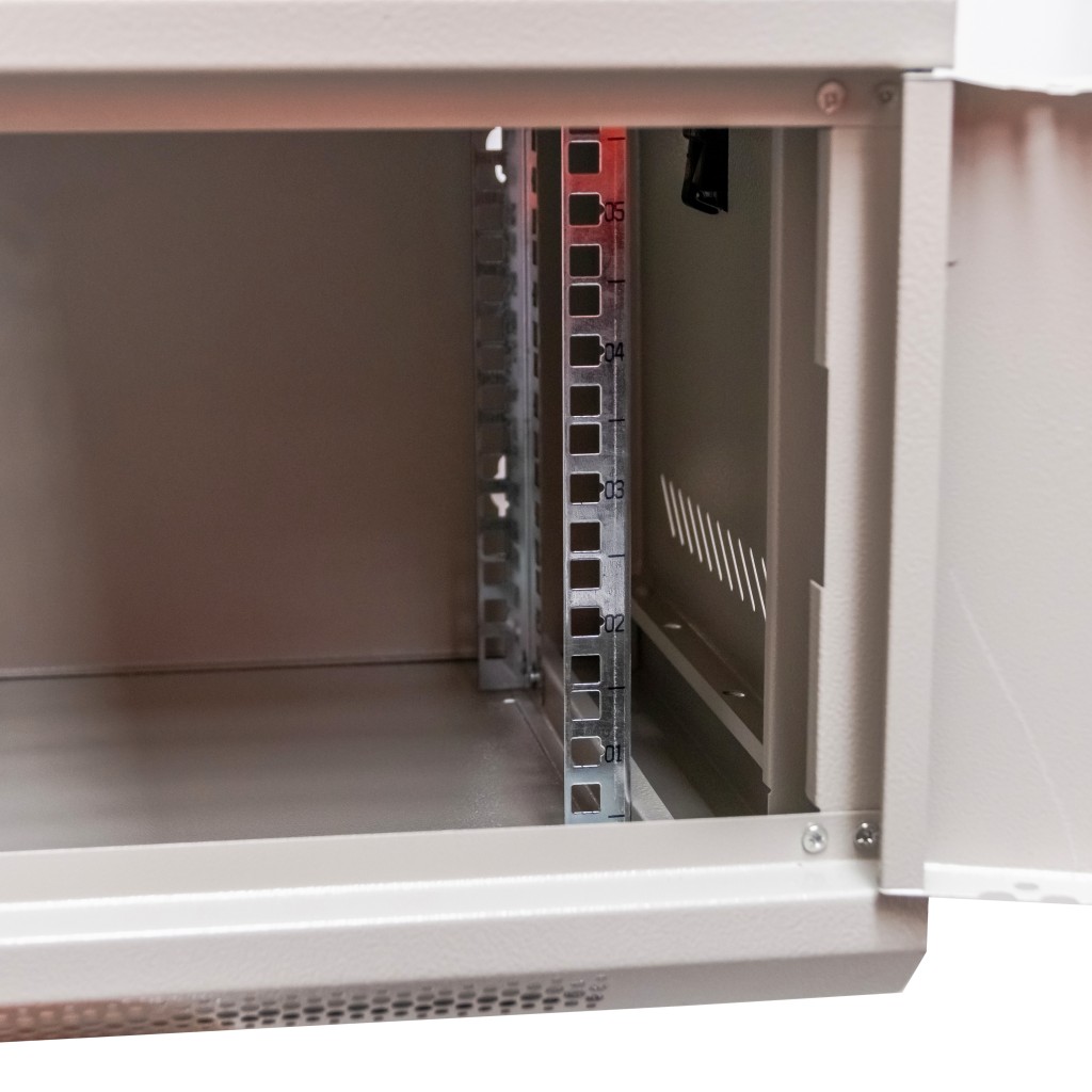 Szafa Rack NETBERG 19" 6U 300x600x400 wisząca szary N - obrazek 7