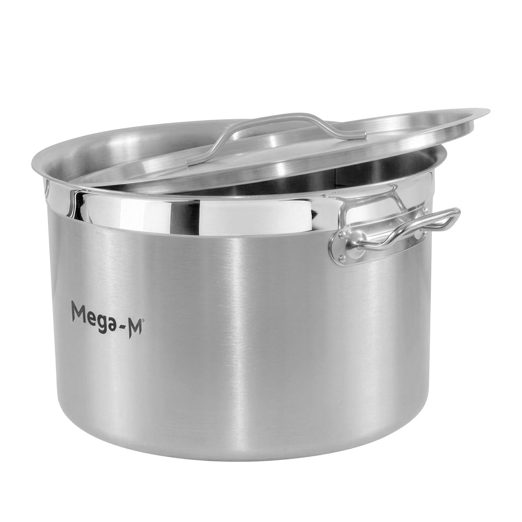 Garnek gastronomiczny średni z pokrywką Mega-M PRO 24l śr. 36 cm x h 24 cm N - obrazek 2