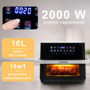 Frytkownica beztłuszczowa BERGMANN YA 1 komora 10l 2000W N