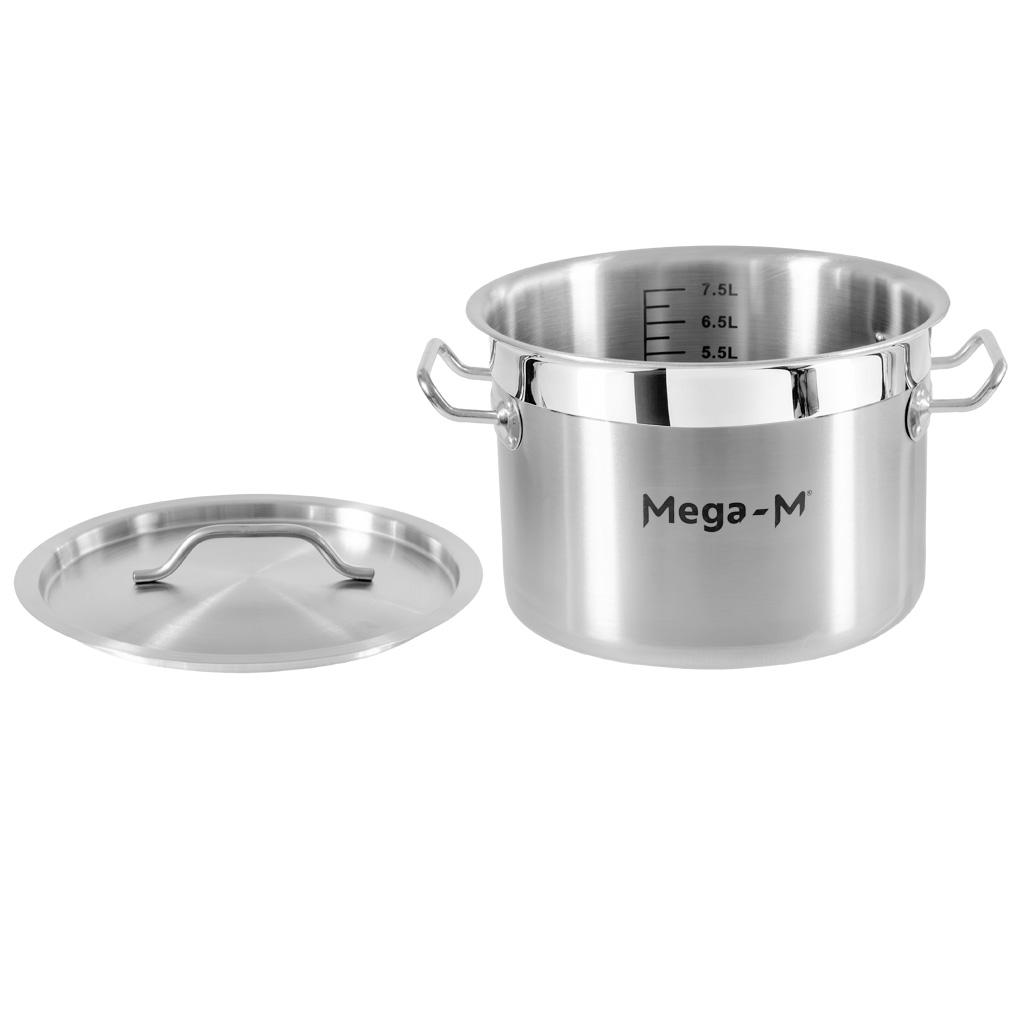 Garnek gastronomiczny niski z pokrywką Mega-M PRO 8l śr. 28 cm x h 13 cm N - obrazek 3