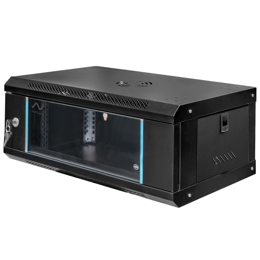 Szafa Rack NETBERG 19" 4U 240x600x350 wisząca czarny N