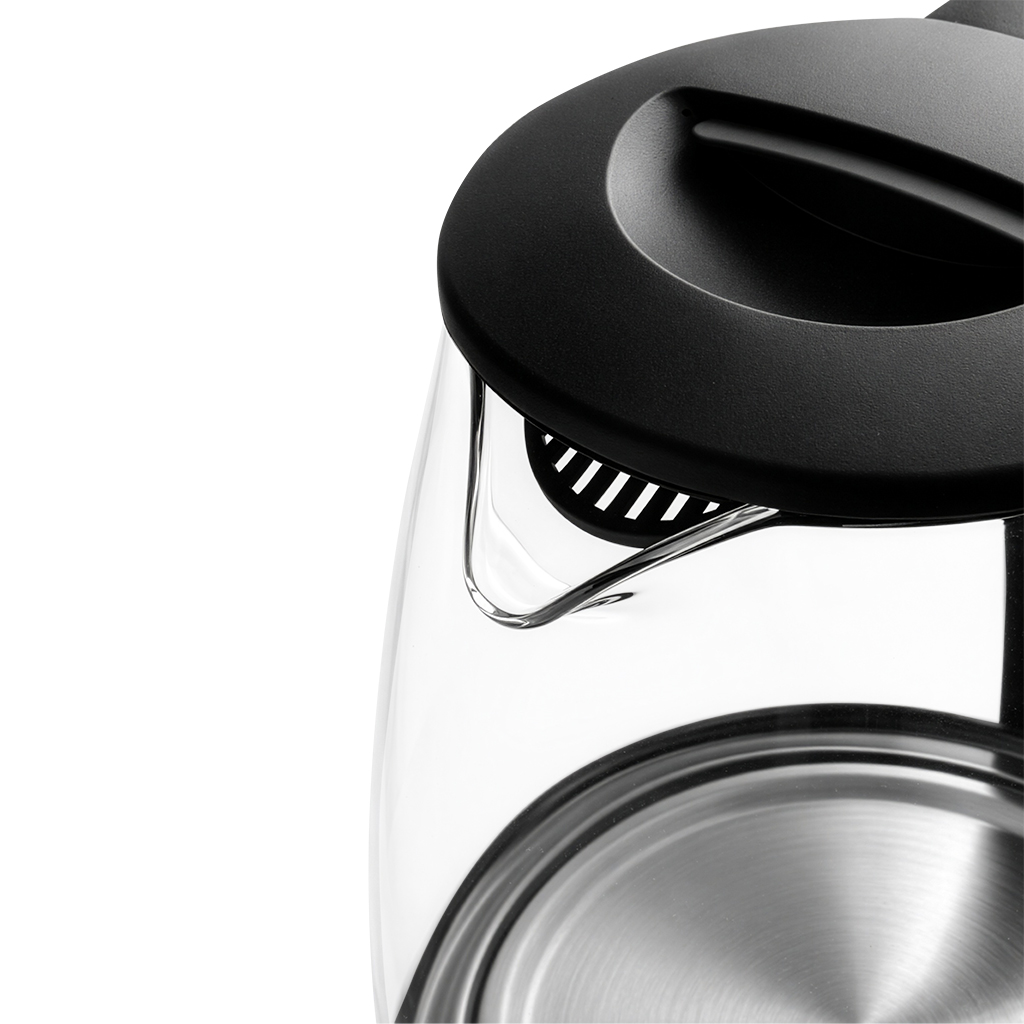 Czajnik elektryczny szklany BERGMANN ZH002 1,8L 2200W podstawa inox N - obrazek 6
