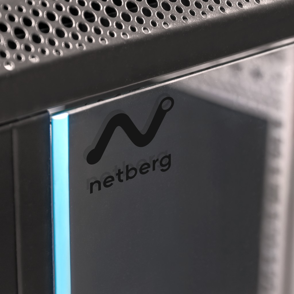 Szafa Rack NETBERG 19" 12U 600x600x400 wisząca czarny N - obrazek 7