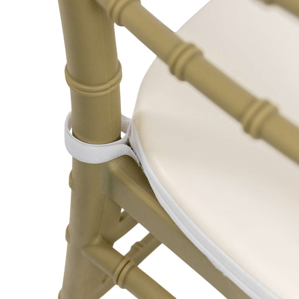 Krzesło bankietowe weselne FURVERO CHIAVARI PP poduszka ekoskóra kolor szampański-pistacjowy ZESTAW 12 szt N - obrazek 12