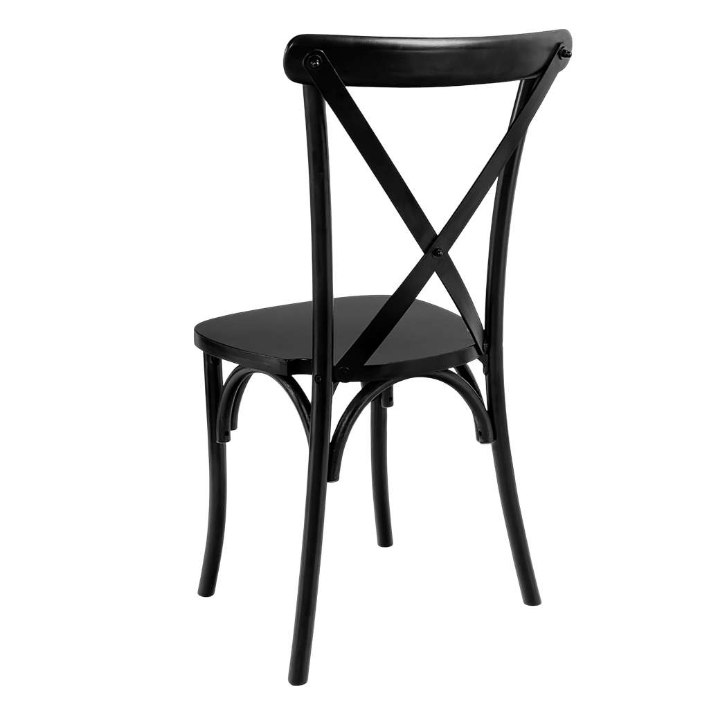 Krzesło drewniane bankietowe kuchenne rustykalne FURVERO BOHO drewno bukowe czarny ZESTAW 24 szt N - obrazek 9