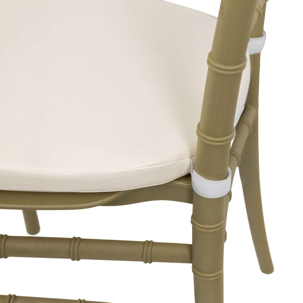 Krzesło bankietowe weselne FURVERO CHIAVARI PP poduszka ekoskóra kolor szampański-pistacjowy ZESTAW 12 szt N - obrazek 15