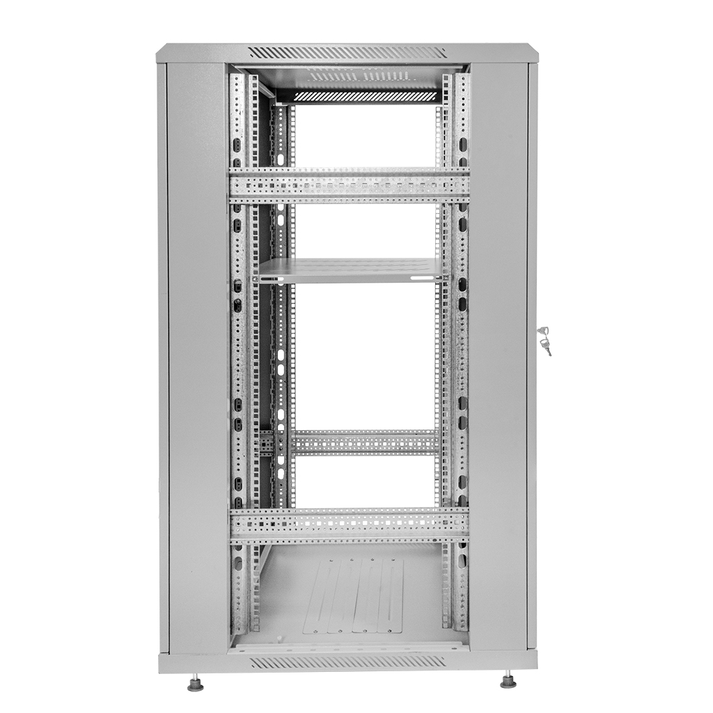 Szafa Rack NETBERG 19" 28U 600x800 stojąca szary N - obrazek 4