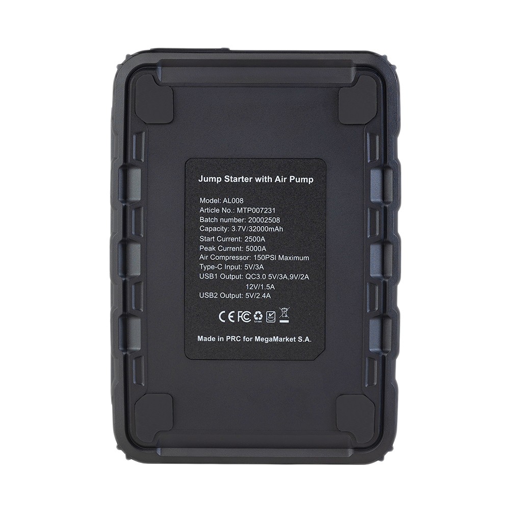 Powerbank rozruchowy WERKBERG AL008 2500A/5000A 32000mAh kompresor N - obrazek 5