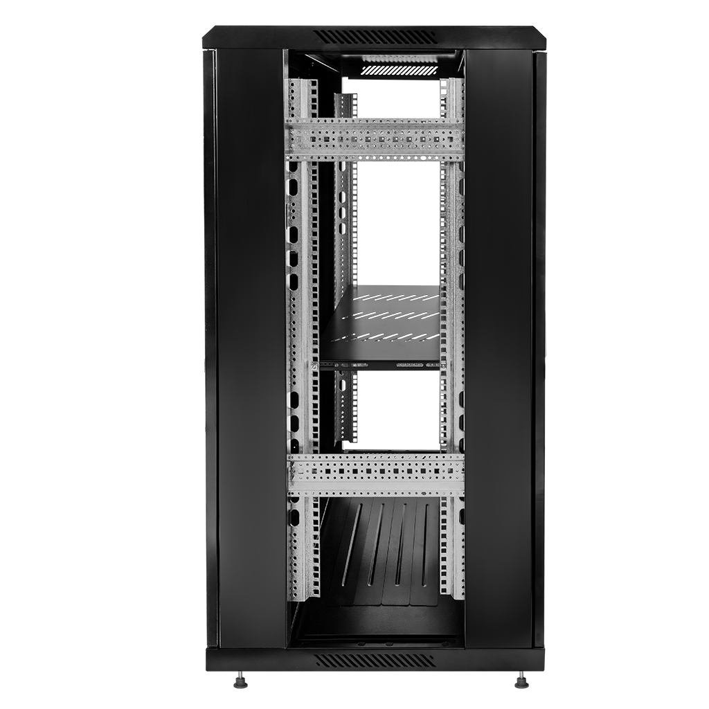 Szafa Rack NETBERG 19" 22U 600x600 stojąca drzwi perforowane czarny N - obrazek 4
