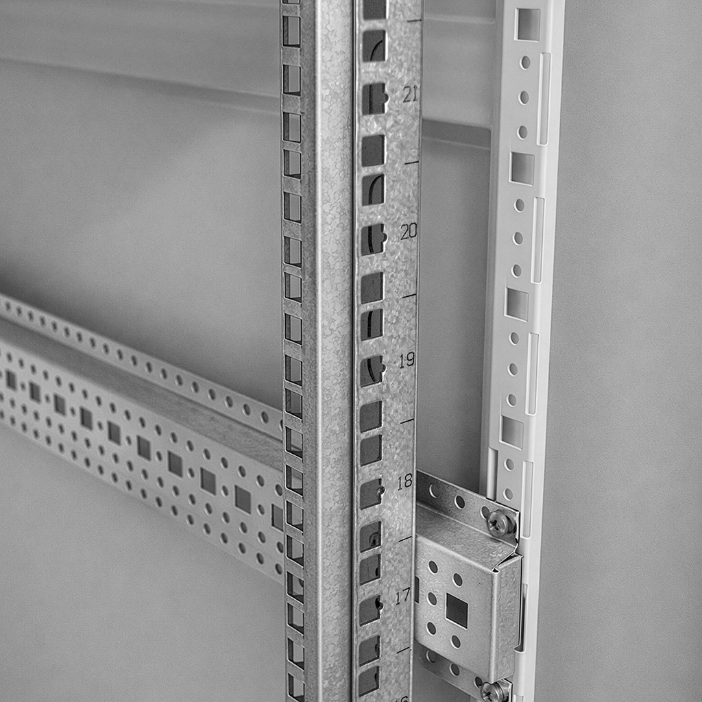 Szafa Rack NETBERG 19" 32U 600x1000 stojąca szary N - obrazek 5