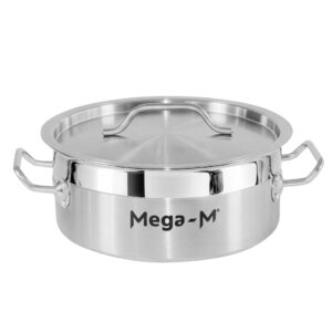 Garnek gastronomiczny niski z pokrywką Mega-M PRO 5l śr. 25 cm x h 11 cm N