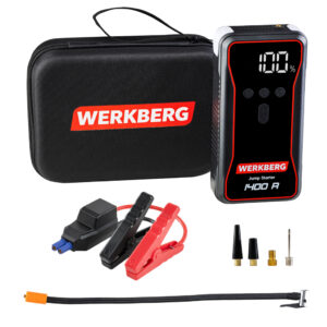 Powerbank rozruchowy WERKBERG AL002 700A/1400A 18000mAh kompresor N