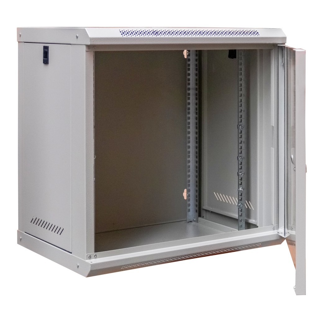 Szafa Rack NETBERG 19" 12U 600x600x400 wisząca szary N - obrazek 3