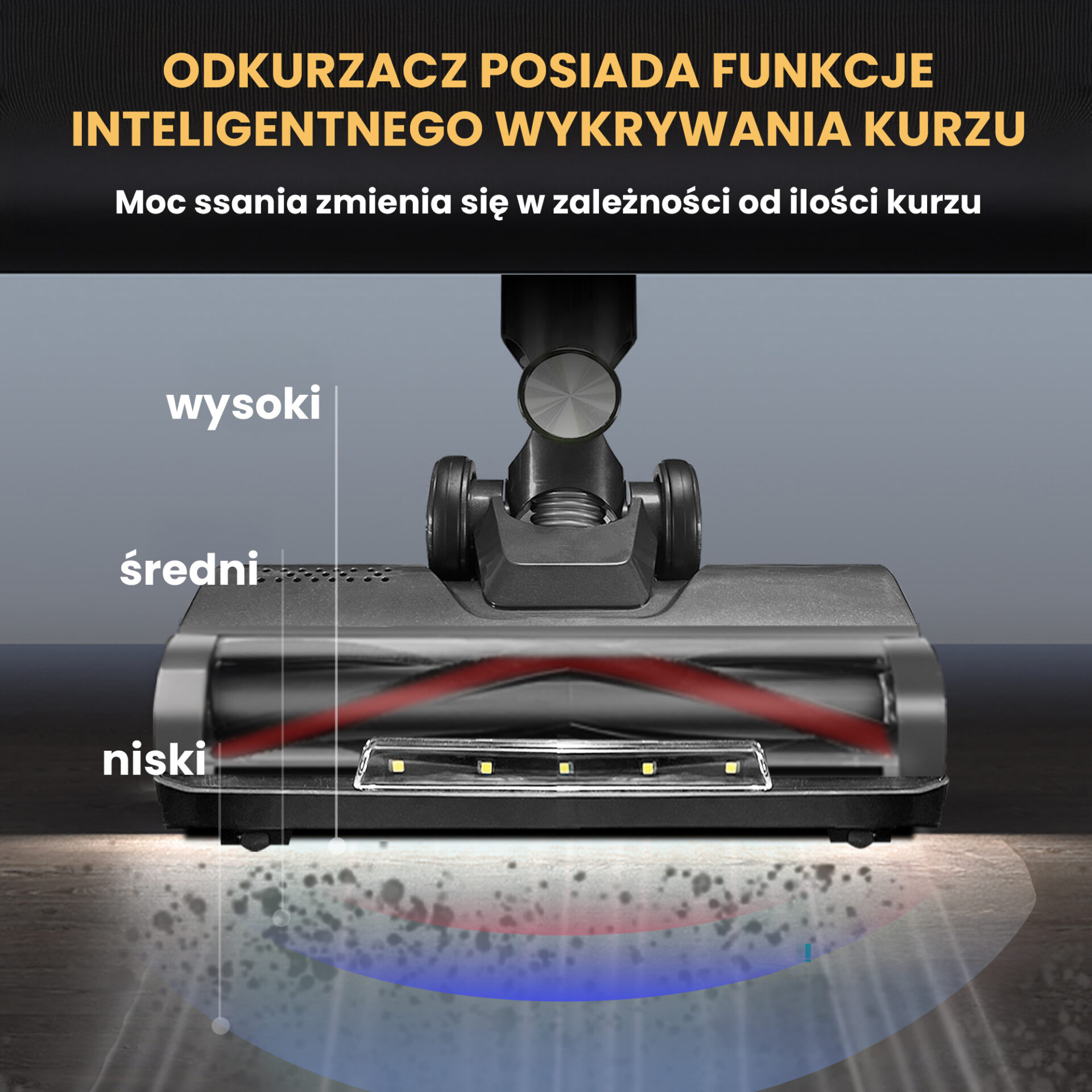 Odkurzacz bezprzewodowy pionowy BERGMANN HAX 125 450W N - obrazek 7